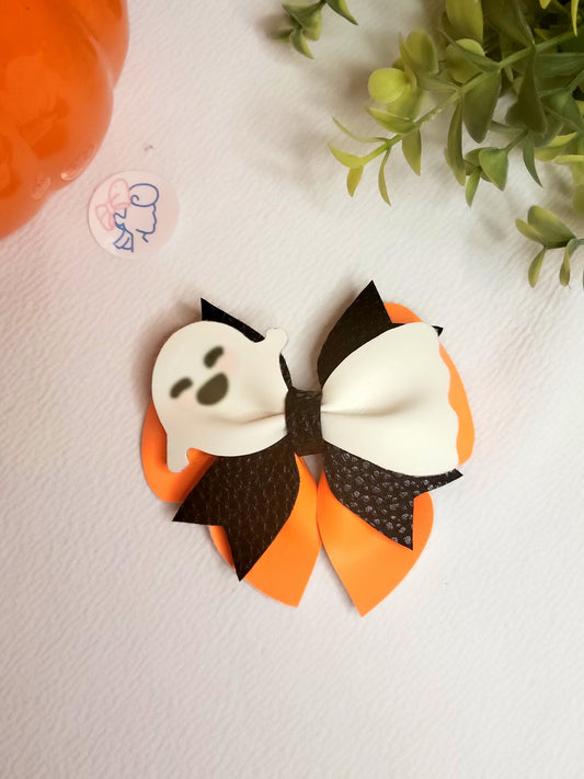 Boo! Bow -orange/black