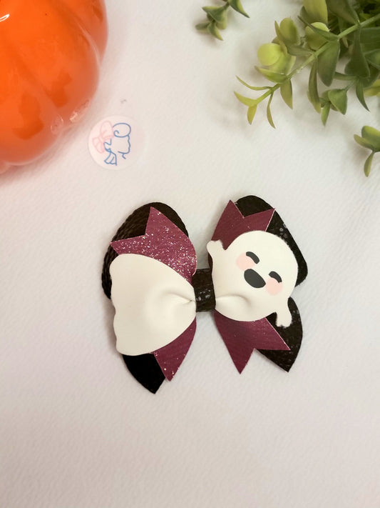 Boo! Bow- Black/Purple