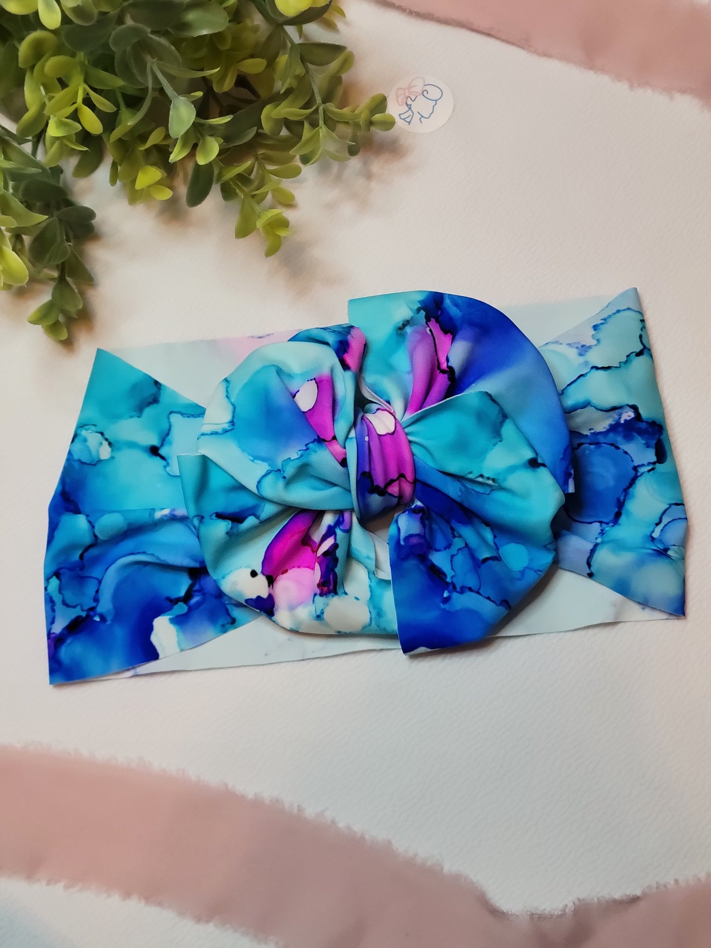 Watercolor-Swim Messy Bow